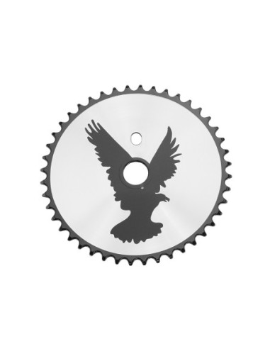 Steel Chainring Eagle 1/2 X 1/8 44t Chrome/Black.